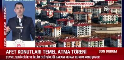  Bakan Murat Kurum, 'Karabük'te inşa edilecek afet konutları temel atma töreni'nde konuştu