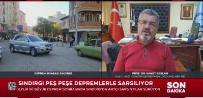 Prof. Dr. Samet Arslan: Sındırgı'daki binalar artçılardan yorulmuş olabilir