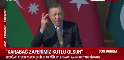 Cumhurbaşkanı Azerbaycan'da zaferin 5. yılında önemli açıklamalarda bulundu