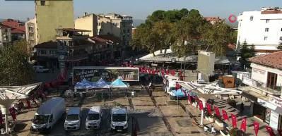 Sındırgı'daki 4.9 büyüklüğünde deprem kamerada