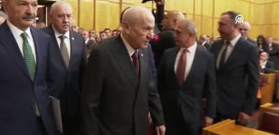 MHP lideri Devlet Bahçeli'nin rozeti ve yüzüğü dikkat çekti