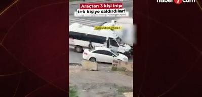 Trafikte sinirler iyice gerildi! Meydan muharebesi gibi kavga 