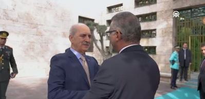 TBMM Başkanı Kurtulmuş, KKTC Cumhurbaşkanı Erhürman ile görüştü