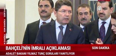 Adalet Bakanı Yılmaz Tunç Demirtaş'ın tahliyesi hakkında konuştu