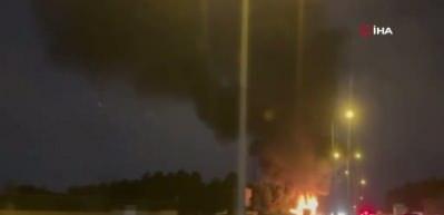 Eyüpsultan'da İETT otobüsü alevlere teslim oldu