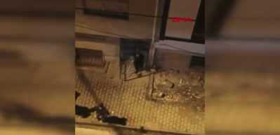 Komşuların gürültü kavgasında tekmeler havada uçuştu