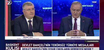 MHP'li Erkan Ak&ccedil;ay MHP lideri Devlet Bah&ccedil;el'nin Ter&ouml;rs&uuml;z T&uuml;rkiye konusundaki duruşunu  a&ccedil;ıkladı