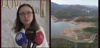 Yalova'nın su ihtiyacını karşılayan Gökçe Barajı'nda su seviyesi yüzde 10'a geriledi