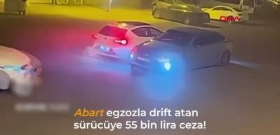 Abart egzozla drift atan magandaya rekor ceza!