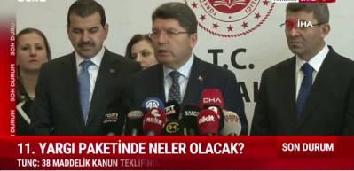 Adalet Bakanı Yılmaz Tunç 11.Yargı paketi'nde çocuk suçlular hakkında açıklamalarda bulundu