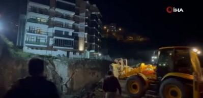 Amasra'da inşaat alanında göçük meydana geldi