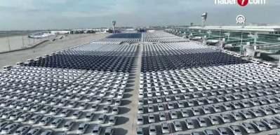 Atatürk Havalimanı'nda gurur veren tablo! 9200 araç böyle görüntülendi