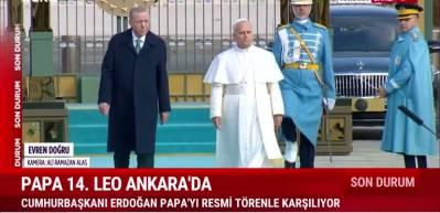 Papa 14.Leo Cumhurbaşkanı Erdoğan tarafından kabul edildi!