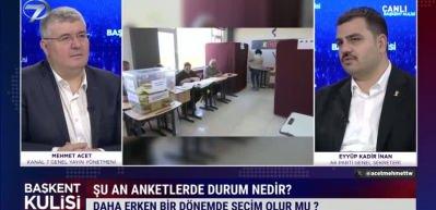 AK Parti Genel Sekreteri Eyy&uuml;p Kadir İnan yapılan son anket sonu&ccedil;larını paylaştı