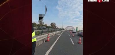 Avrasya Tüneli'nde motorcu ile görevli arasında tartışma