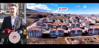 Bakan Kurum: Deprem bölgesinde sona geliniyor, 74 bin teslimat hedefi