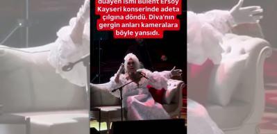 Bülent Ersoy’un Kayseri konserinde gergin anlar! Diva sahneyi birbirine kattı