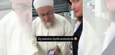 Kadın doktordan yüzleri gülümseten paylaşım: Diş tedavimizi ayetle sonlandırdık