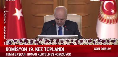 Meclis Başkanı Numan Kurtulmuş komisyonla ilgili "Dinleme faslı sona ermiştir"dedi