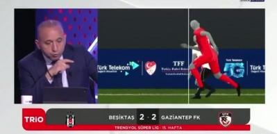 Yayıncı kuruluşun Beşiktaş maçındaki pozisyon yorumu tartışma yarattı
