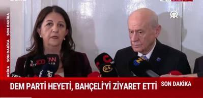 DEM Parti heyeti, MHP Lideri Bahçeli'yi ziyaret etti!