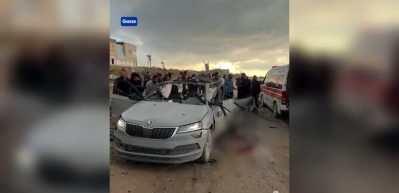 İsrail'in Gazze'de bir araca düzenlediği hava saldırısında 4 Filistinli şehit oldu