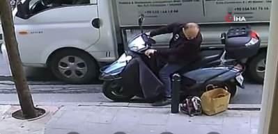 Kaldırımdaki taşlama makinesini &ccedil;alan ş&uuml;pheli tutuklandı