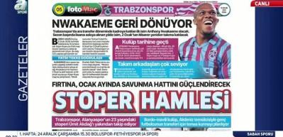 Trabzonspor'da Nwakaeme m&uuml;jdesi