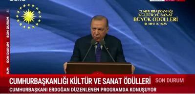 Cumhurbaşkanlığı K&uuml;lt&uuml;r ve Sanat B&uuml;y&uuml;k &Ouml;d&uuml;lleri sahiplerini buldu