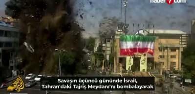 Al Jazeera, İsrail'in Tahran'ı vurduğu anların y&uuml;ksek &ccedil;&ouml;z&uuml;n&uuml;rl&uuml;kl&uuml; g&ouml;r&uuml;nt&uuml;lerini yayınladı