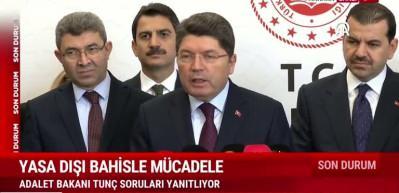 Bakan Tun&ccedil;'tan kritik a&ccedil;ıklamalar: Savcılara yeni yetki ve sanal bahis mesajı