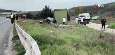 B&uuml;y&uuml;k&ccedil;ekmece&rsquo;de gece kazası sabah fark edildi: 2 kişi hayatını kaybetti