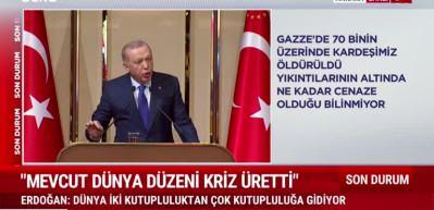 Cumhurbaşkanı Erdoğan İsrail'in ihlallerine rağmen barış konusunda kararlıyız dedi.