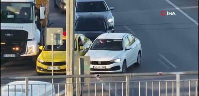 Dron destekli trafik denetiminde kavga &ccedil;ıkartan s&uuml;r&uuml;c&uuml; kameraya yakalandı