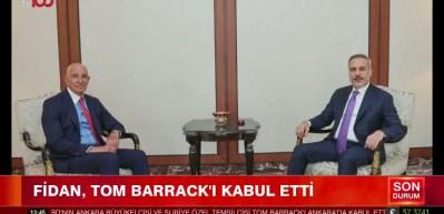 Dışişleri Bakanı Fidan, ABD'li Tom Barrack'ı kabul etti