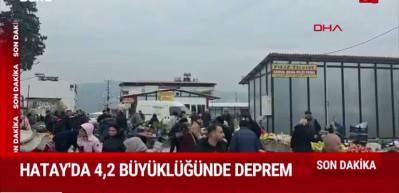 Hatay'da korkutan deprem!