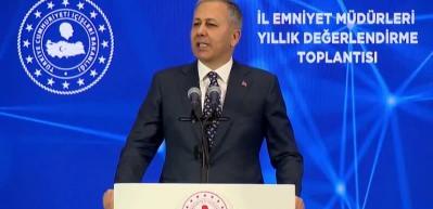 İ&ccedil;işleri Bakanı Yerlikaya, İl Emniyet M&uuml;d&uuml;rleri Yıllık Değerlendirme Toplantısı'nda konuştu