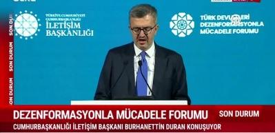 İletişim Başkanı Burahanettin Duran dezenformasyona karşı en etkili m&uuml;cadeleyi y&uuml;r&uuml;tt&uuml;klerini a&ccedil;ıkladı