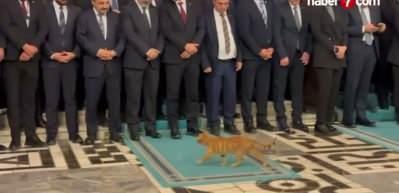 Bakan Memişoğlu ve ekibini g&uuml;l&uuml;mseten davetsiz misafir kamerada