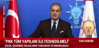 AK Parti s&ouml;zc&uuml;s&uuml; &Ouml;mer &Ccedil;elik SDG'nin fesih kararına direnmesi hakkında konştu