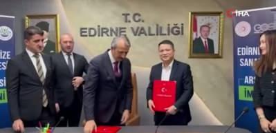 Edirne&rsquo;de 1.660 kişilik istihdam sağlayacak b&uuml;y&uuml;k sanayi yatırımı