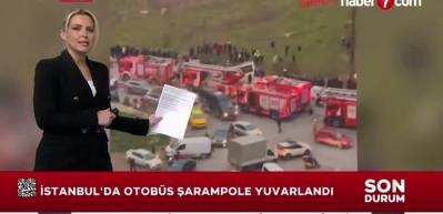 Esenyurt'ta servis midib&uuml;s&uuml; devrildi