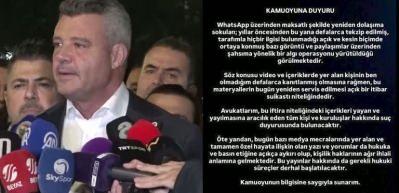 Fenerbah&ccedil;e Başkanı Sadettin Saran hakkında y&uuml;r&uuml;t&uuml;len 'Algı operasyonu' hakkında paylaşımda bulundu