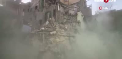 Mısır'da beş katlı bina &ccedil;&ouml;kt&uuml;: 8 &ouml;l&uuml;