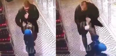 Rusya'da vicdansız adam k&uuml;&ccedil;&uuml;k &ccedil;ocuğu yumrukla yere serdi, adamın sonu ibretlik oldu