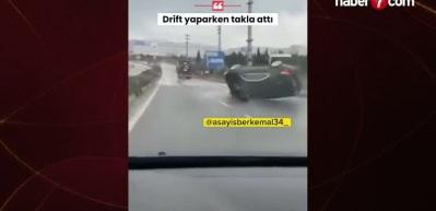 Kocaeli&rsquo;nde drift yapmaya &ccedil;alışan s&uuml;r&uuml;c&uuml; takla attı