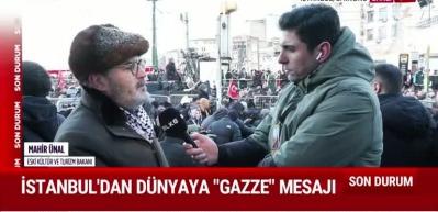 Eski K&uuml;lt&uuml;r ve Turizm Bakanı Mahir &Uuml;nal da Gazze i&ccedil;in y&uuml;r&uuml;y&uuml;şe katıldı