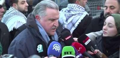 Gen&ccedil;lik ve Spor Bakanı Osman Aşkın Bak da Filistin'e destek y&uuml;r&uuml;y&uuml;ş&uuml;ne katıldı