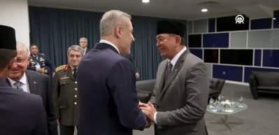 Bakanı Fidan ve G&uuml;ler  Endonezya Dışişleri ve Savunma Bakanları Sugiono ve Sjafrie Sjamsoeddin bir araya geldi