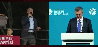 İletişim Başkanı Burhanettin Duran "Apa&ccedil;ık iftira" diyerek &Ouml;zg&uuml;r &Ouml;zel'e tepki g&ouml;sterdi